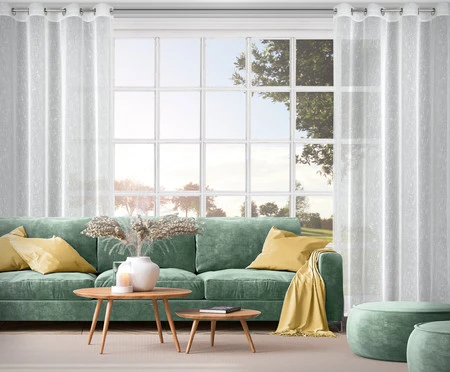 FIRANA GOTOWA KELLY 140 X 250 CM BIAŁY