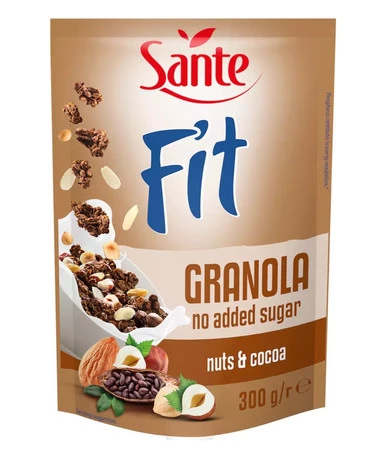 Sante Fit Granola Orzechy Kakao Bez Dodatku Cukru 300 g
