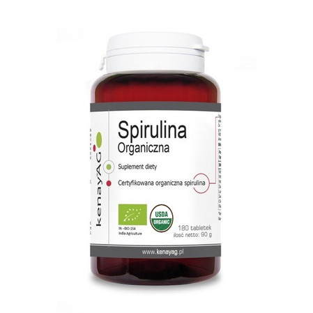 KENAY Organiczna Spirulina na wsparcie układu odpornościowego i uzupełnienie diety w składniki odżywcze Eko 180 tabl.