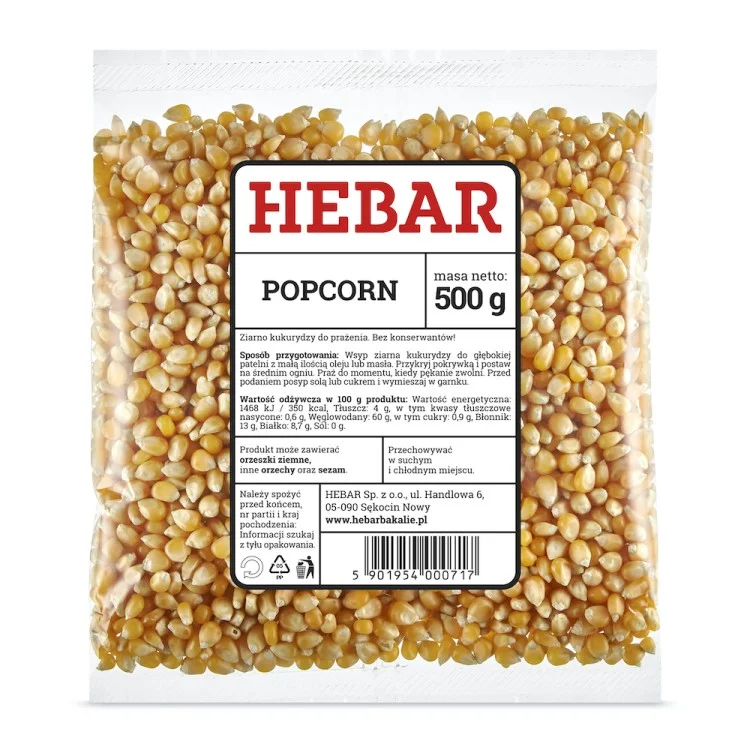 Hebar Popcorn 500 g - Nabea.pl