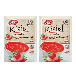 Zestaw: 2x Kisiel truskawkowy bez glutenu Celiko, 40g
