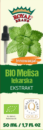 ROYAL BRAND EKSTRAKT Z MELISY LEKARSKIEJ W KROPLACH BIO 50 ml