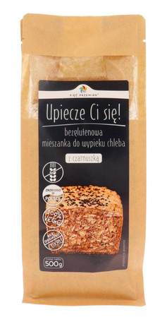 Pięć Przemian - Bezglutenowa mieszanka do wypieku chleba z czarnuszką - 500 g