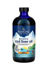 Nordic Naturals Arctic Cod Liver Oil Olej z dzikiego dorsza arktycznego 473ml smak pomarańcza