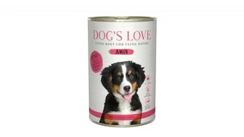 Zestaw 10x DOG'S LOVE Junior Rind - wołowina z marchewką i szałwią dla szczeniąt (400g)