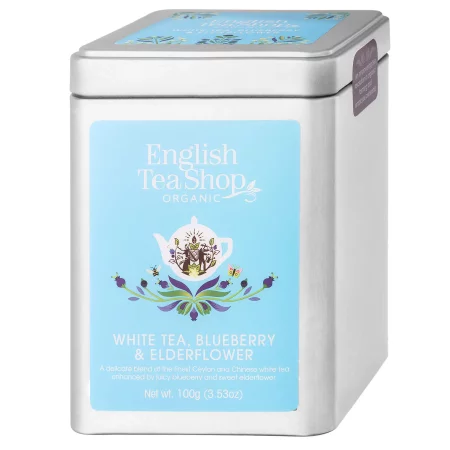 English Tea Shop White Tea, Blueberry & Elderflower herbata biała z trawą cytrynową  herbata sypana 100g