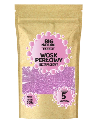 Big Nature Wosk Perłowy Różowy 500g