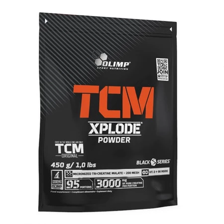 Olimp TCM Xplode jabłczan kreatyny 450g smak pomarańcza