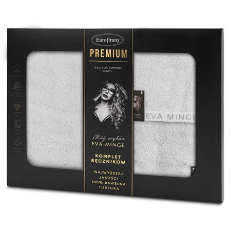 Komplet Ręczników Venus 46 x 36 x 7 cm, Srebrny