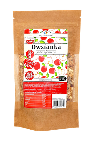 PIĘĆ PRZEMIAN Owsianka jabłko i porzeczka 450g