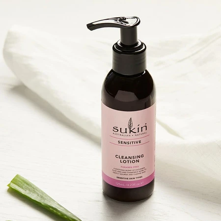 Sukin, SENSITIVE, Mleczko oczyszczające do twarzy, skóra wrażliwa, 125 ml