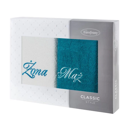 Komplet Ręczników Mąż Żona Biały