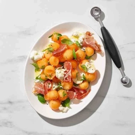 OXO-Łyżka podwójna do melona stalowa, czarna, Good