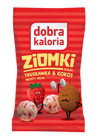 Kulki Ziomki przekąska truskawka i kokos 24 g