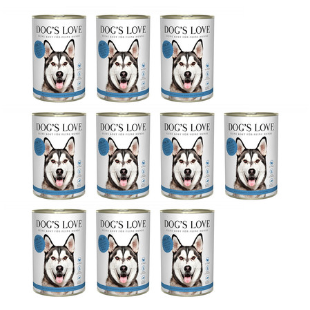 Zestaw 10x DOG'S LOVE Fisch - ryby z amarantusem, marchewką i mniszkiem lekarskim (400g)