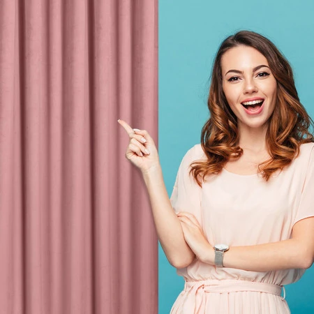 ZASŁONA GOTOWA MADLEN NA TAŚMIE 140 X 300 CM RÓŻOWY