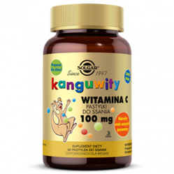 Solgar Kanguwity witamina C 100 mg 90 pastylek do ssania smak pomarańcza