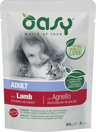 OASY Cat Lifestage Adult Lamb Jagnięcina w sosie 85g