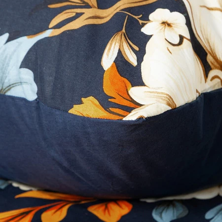 KOMPLET POŚCIELI BAWEŁNIANEJ FIORA 140 X 200 CM GRANATOWY