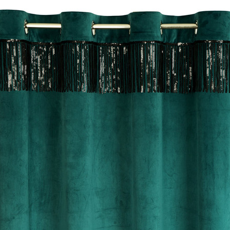 ZASŁONA GOTOWA JASPER 140 X 250 CM CIEMNOTURKUSOWY