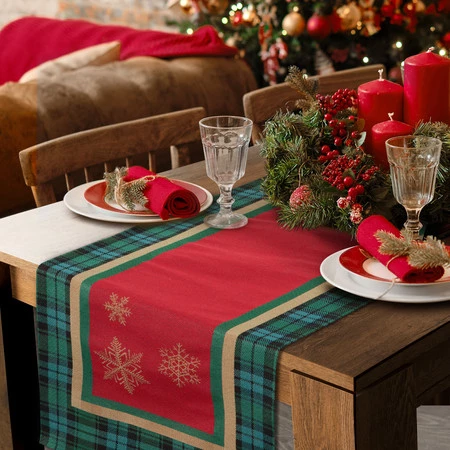 Obrus gobelinowy rozm.: 90 x 90 cm, kolor: czerwony