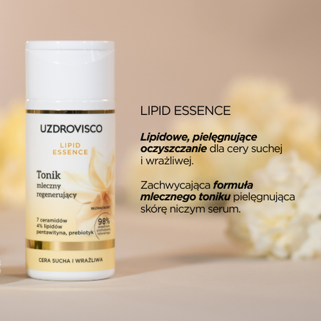 Uzdrovisco, Lipid Essence Tonik mleczny regenerujący i łagodzący, 150 ml