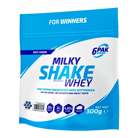 6PAK MILKY SHAKE WHEY   300g BLUEBERRY