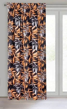 ZASŁONA GOTOWA ZOJA NA TAŚMIE 140 X 270 CM CZARNY