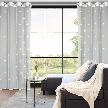 FIRANA GOTOWA ELSA 140 X 250 CM BIAŁY