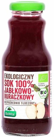 EkoWital Sok jabłkowo-buraczkowy 100 % BIO 250 ml