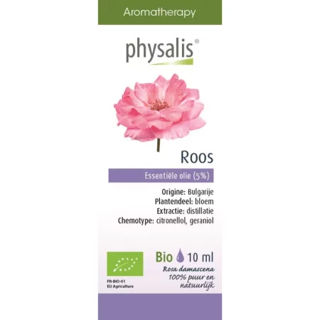 OLEJEK ETERYCZNY RÓŻA DAMASCEŃSKA (ROOS) BIO 10 ml - PHYSALIS