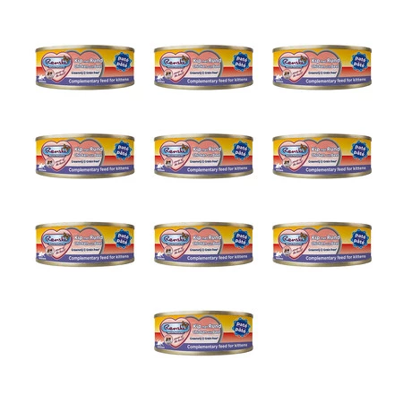Zestaw 10x RENSKE Kitten chicken beef - kurczak z wołowiną karma dla kociąt (70g)