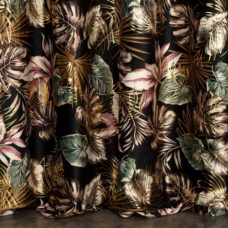 ZASŁONA GOTOWA MAROKO NA TAŚMIE 140 X 270 CM CZARNY