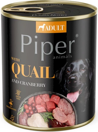 Dolina Noteci PIPER Animals Pies Przepiórka Żurawina 800g