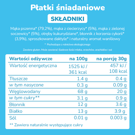 Smileat Triboo, BIO Płatki Śniadaniowe, 300g