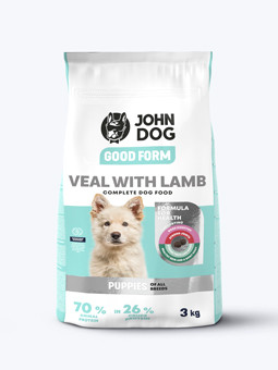 John Dog Good Form Puppy Cielęcina Z Jagnięciną - karma sucha dla psa - 3kg