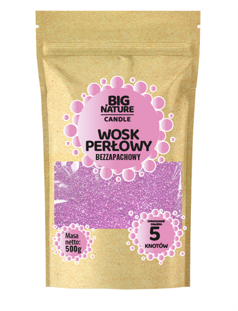Big Nature Wosk Perłowy Różowy 500g