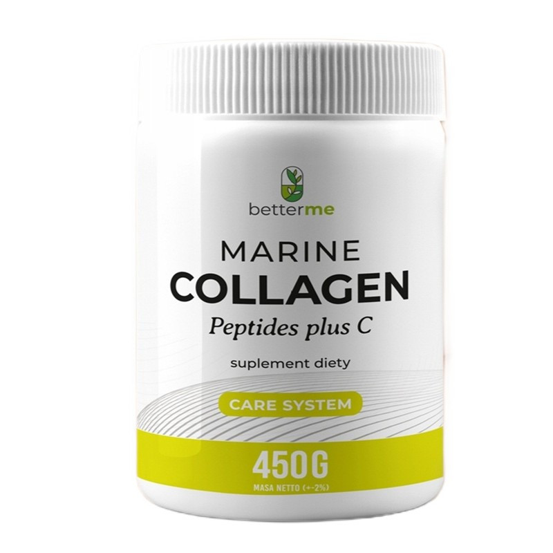 BETTERME Marine Collagen Peptides Plus C kolagen rybi na stawy, skórę, włosy i paznokcie suplement diety 450g - Nabea.pl