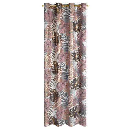 ZASŁONA GOTOWA KORFU 140 X 250 CM PUDROWY RÓŻ