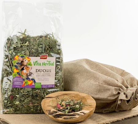 VITAPOL Vita Herbal Duo Snack Łąka owocowa dla gryzoni i królika 400g