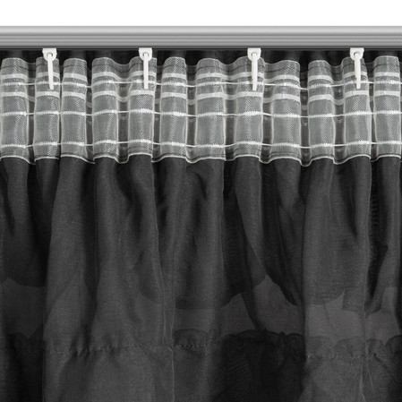 FIRANA GOTOWA AURA NA TAŚMIE 140 X 270 CM CZARNY
