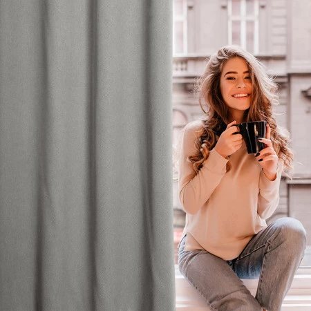 ZASŁONA GOTOWA AMARO 140 X 250 CM SZAROBEŻOWY