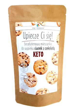 PIĘĆ PRZEMIAN Mieszanka na ciastka z czekoladą KETO bezglutenowa 365g