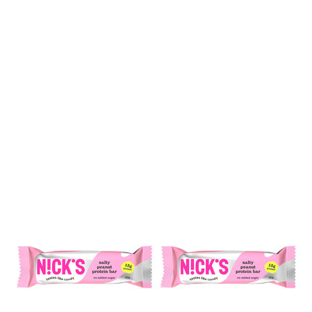 Zestaw: 2x N!CK'S Nicks Salty Peanut Protein Bar Baton proteinowy z orzechami ziemnymi 50g