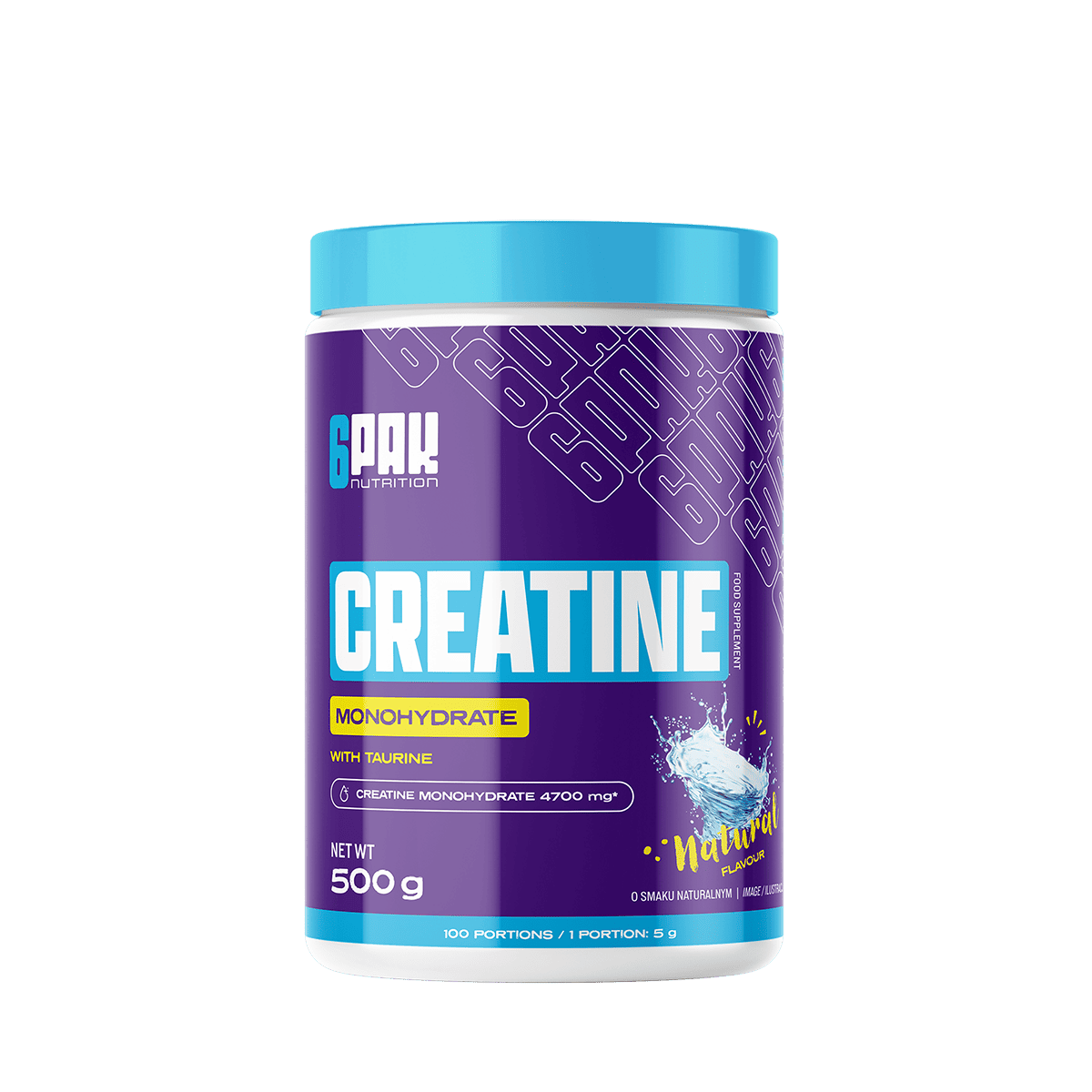 6PAK Creatine Monohydrate Kreatyna Monohydrat 500 g - Nabea.pl