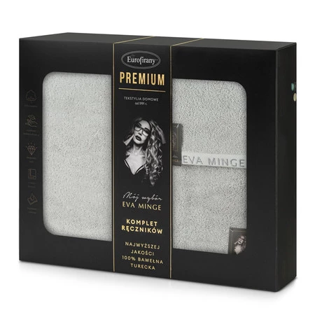 Komplet Ręczników Venus 46 x 36 x 7 cm, Srebrny