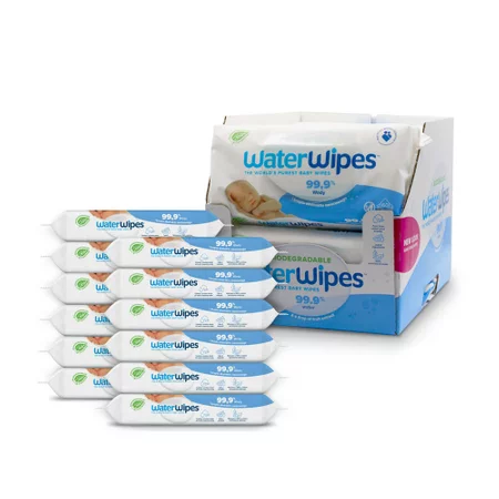 WaterWipes BIO - Chusteczki nawilżane wodne - 12x60szt.
