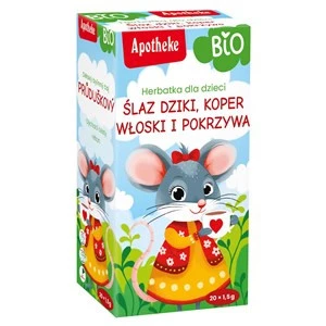 Apotheke Bio Herbatka dla dzieci Na Oskrzela Ślaz dziki i koper włoski 20 x 1,5 g