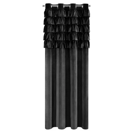 ZASŁONA GOTOWA AURA 140 X 250 CM CZARNY