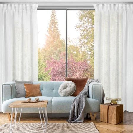 FIRANA GOTOWA MARGO NA TAŚMIE 140 X 270 CM BIAŁY